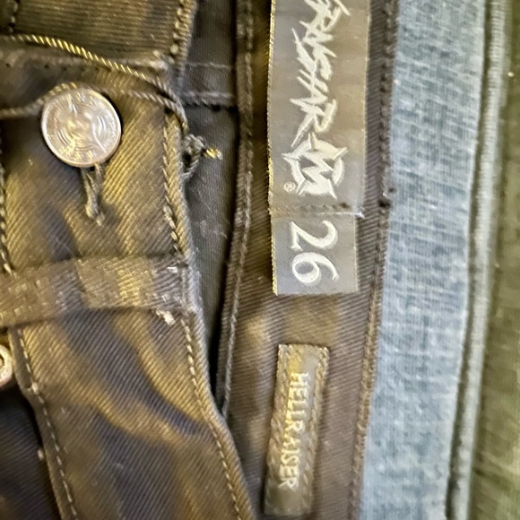 Black Wornstar Hellraiser Bootcut Jeans size 26 - Picture 2 of 5